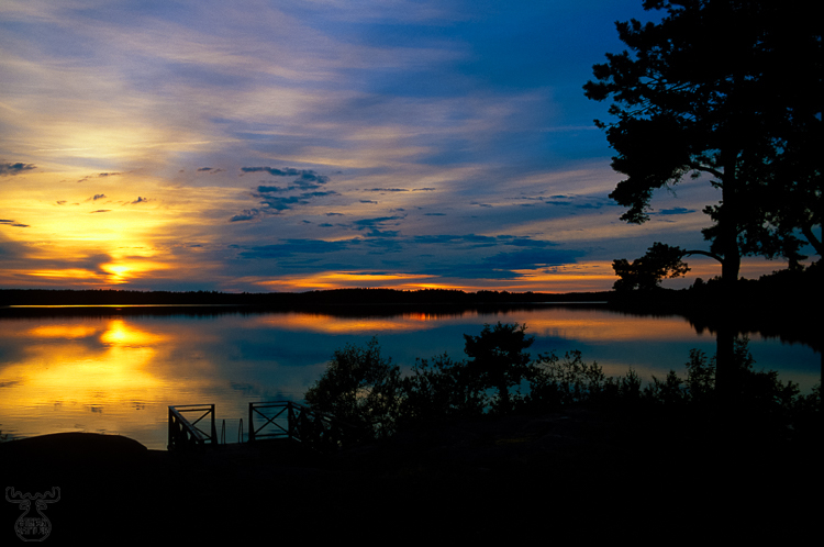 215 - Lake at sunset - See bei Sonnenuntergang