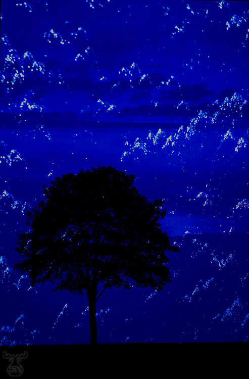 218 - Blue Tree - -