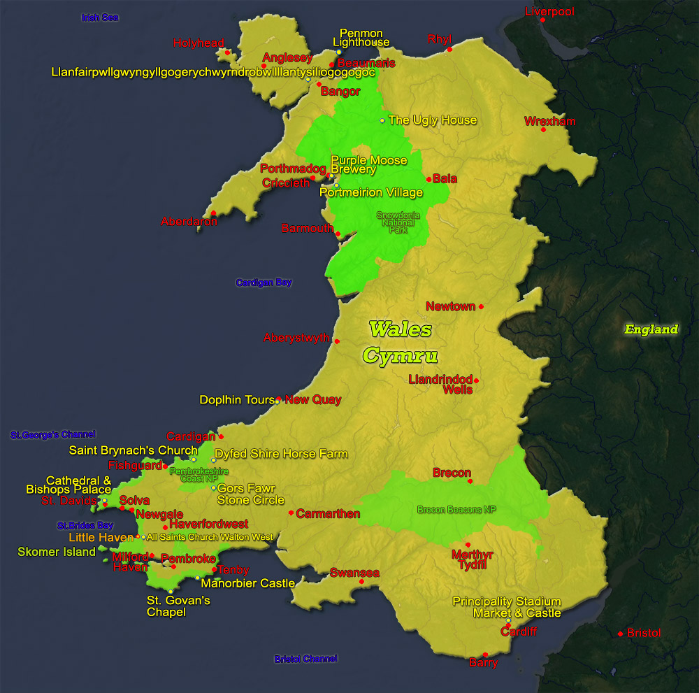 Wales Map - Visited
